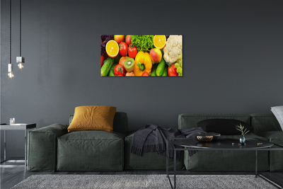 Canvas képek Karfiol Kiwi uborka