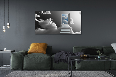 Canvas képek Lépcsők felhők ajtó