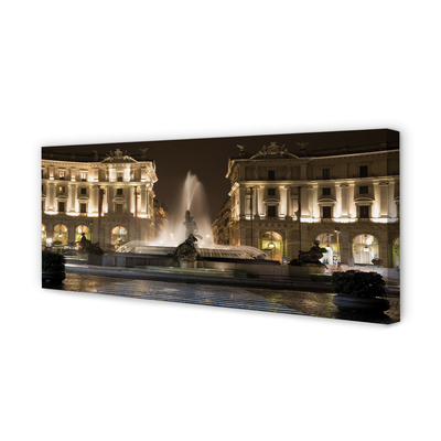 Canvas képek Róma Fountain Square éjszaka