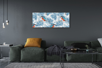 Canvas képek Festett madár egy ágon