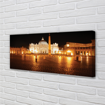 Canvas képek Róma Basilica Square éjszaka