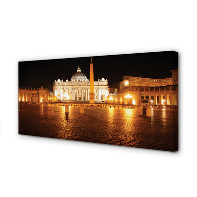 Canvas képek Róma Basilica Square éjszaka