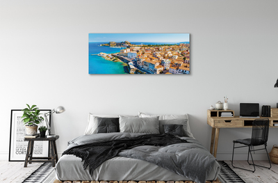 Canvas képek Görögország-tenger partján város