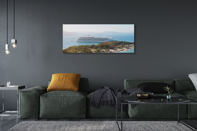 Canvas képek Hajós-sziget hegyvidéki tenger