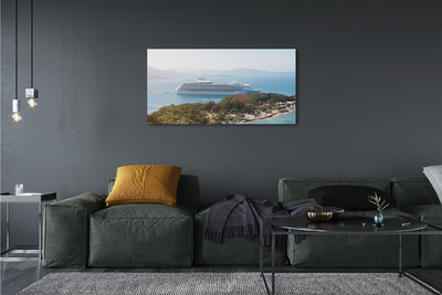 Canvas képek Hajós-sziget hegyvidéki tenger