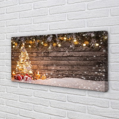 Canvas képek Karácsonyfa díszítés hó