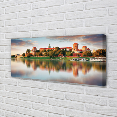 Canvas képek Krakow vár folyó