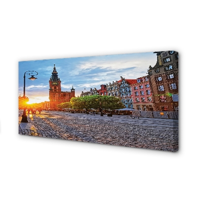 Canvas képek Gdańsk óvárosának napkelte