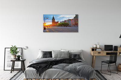 Canvas képek Gdańsk óvárosának napkelte