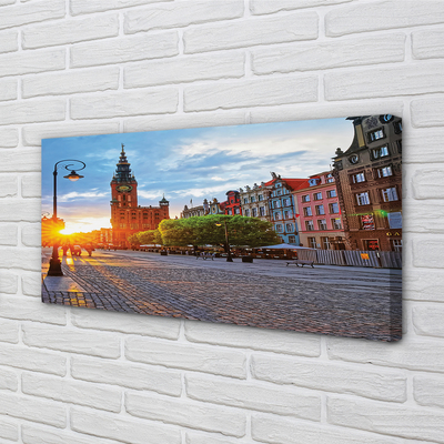 Canvas képek Gdańsk óvárosának napkelte