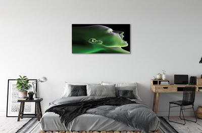 Canvas képek A fej ember zöld fény