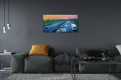 Canvas képek Autó autópálya ég