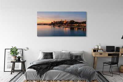 Canvas képek Krakow Sunset folyó zár