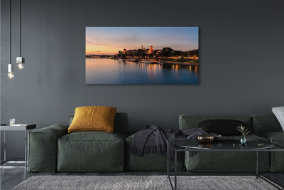 Canvas képek Krakow Sunset folyó zár