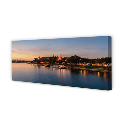 Canvas képek Krakow Sunset folyó zár