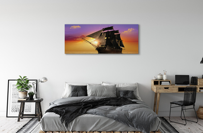 Canvas képek Színes ég hajó tengeren