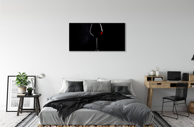 Canvas képek Fekete háttér egy pohár bor