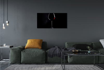Canvas képek Fekete háttér egy pohár bor