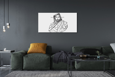 Canvas képek Jézus rajz