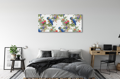 Canvas képek Madarak egy ág virággal