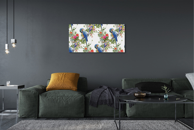 Canvas képek Madarak egy ág virággal