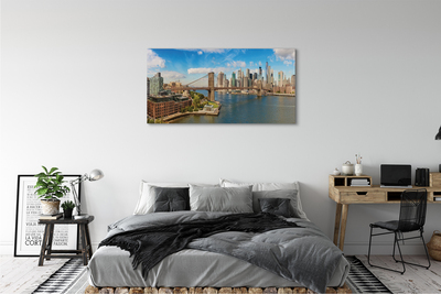 Canvas képek Bridge panoráma felhőkarcolók