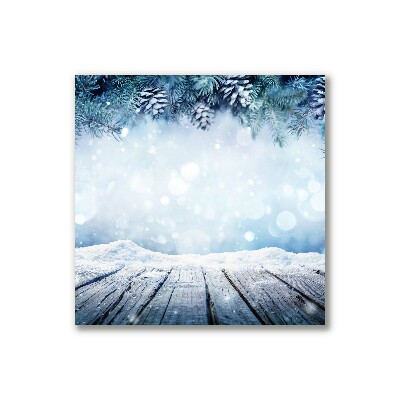 Canvas képek Téli. A hó. karácsonyfa