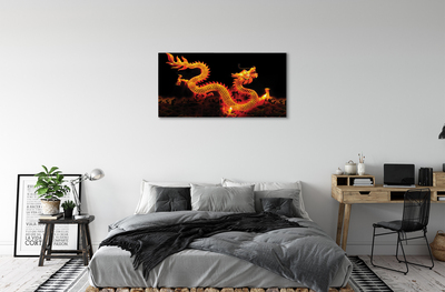 Canvas képek arany sárkány