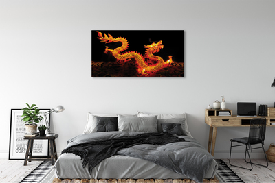 Canvas képek arany sárkány