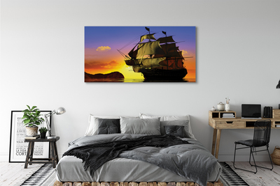 Canvas képek Sky hajó tengeren