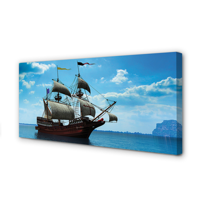 Canvas képek A hajó ég felhők tengeren