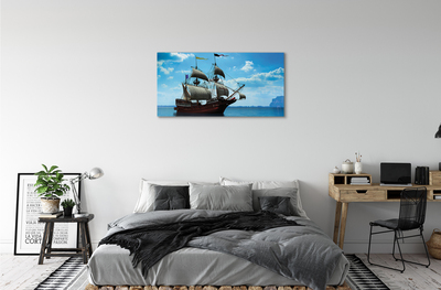 Canvas képek A hajó ég felhők tengeren
