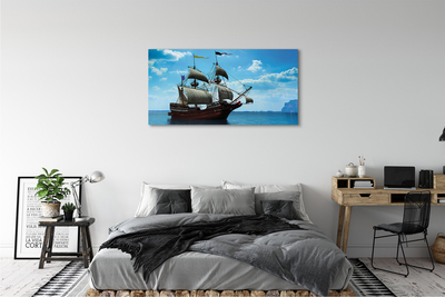 Canvas képek A hajó ég felhők tengeren