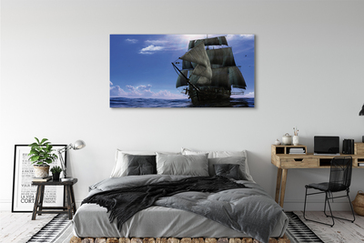 Canvas képek Tengeri hajó felhő