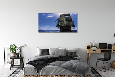 Canvas képek Tengeri hajó felhő