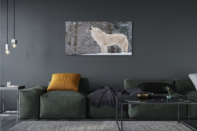 Canvas képek Wolf téli erdőben