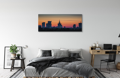 Canvas képek Sunset panoráma Varsó