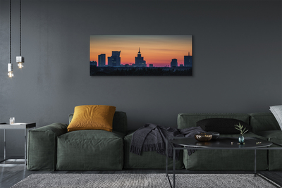 Canvas képek Sunset panoráma Varsó
