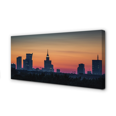 Canvas képek Sunset panoráma Varsó