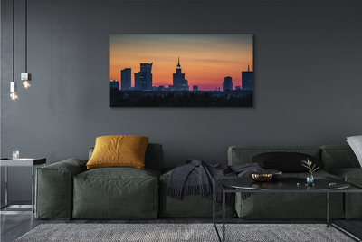 Canvas képek Sunset panoráma Varsó