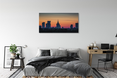 Canvas képek Sunset panoráma Varsó