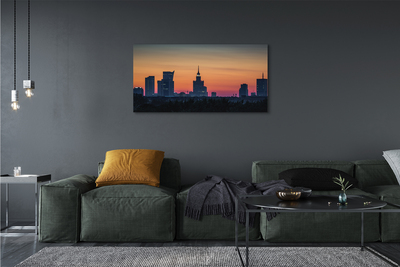 Canvas képek Sunset panoráma Varsó