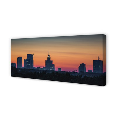 Canvas képek Sunset panoráma Varsó