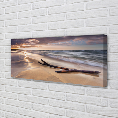 Canvas képek Gdańsk Beach tenger naplemente