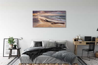 Canvas képek Gdańsk Beach tenger naplemente