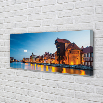 Canvas képek River este Gdańsk óvárosának