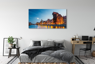 Canvas képek River este Gdańsk óvárosának