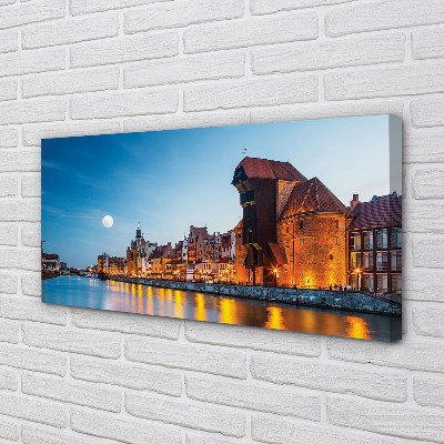 Canvas képek River este Gdańsk óvárosának