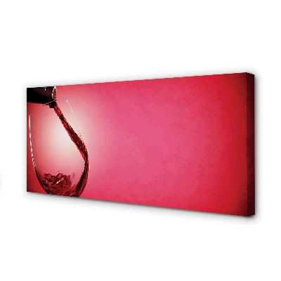 Canvas képek Piros háttér üveg bal