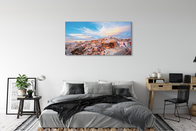 Canvas képek Görögország panoráma városi naplemente